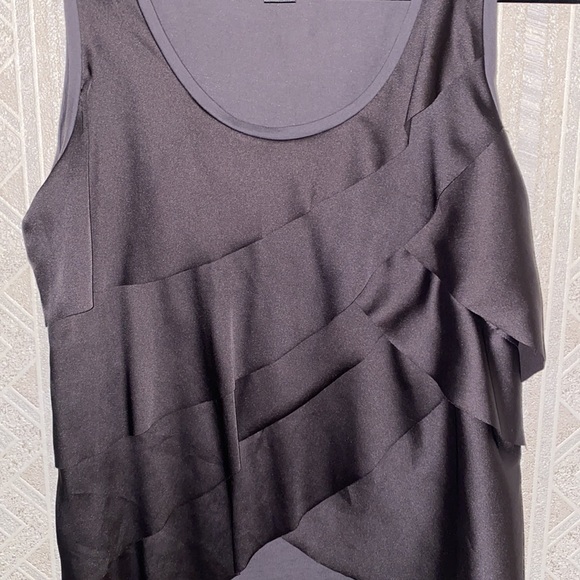 Ann Taylor sleek steel gray top - Picture 2 of 5